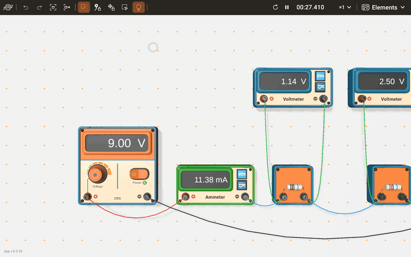 Select with a frame: the frame is dragged to the edge of the workspace, the view scrolls, and everything under the frame is selected